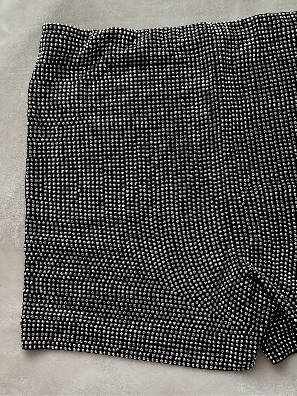 Zenobia Black High Waist Women Shorts with White Dot Pattern - Picture 5 of 7